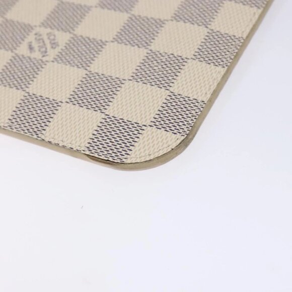 LOUIS VUITTON Damier Azur Neverfull MM Pouch LV Auth 141647 - Picture 4 of 16